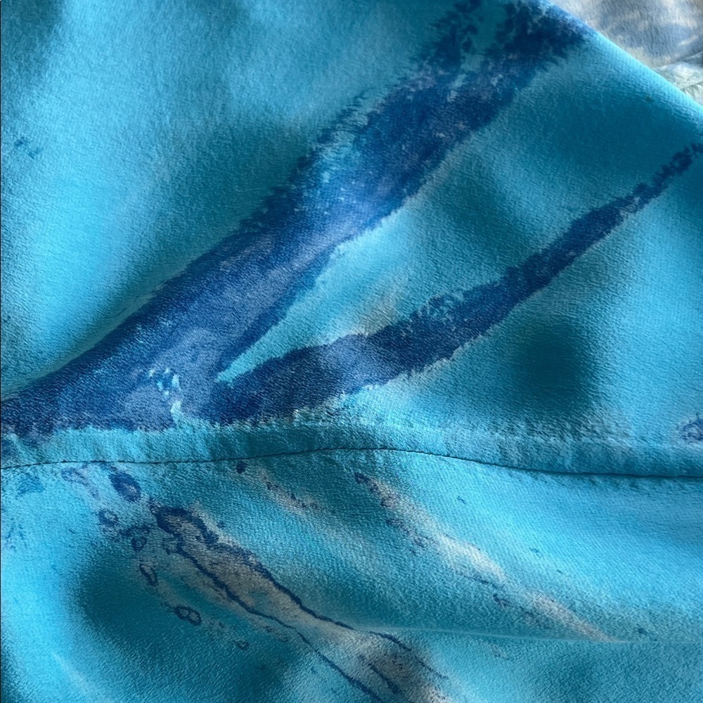 NWOT Gypsy 05 Sky Blue Silk Dress Size XS - Picture 7 of 9